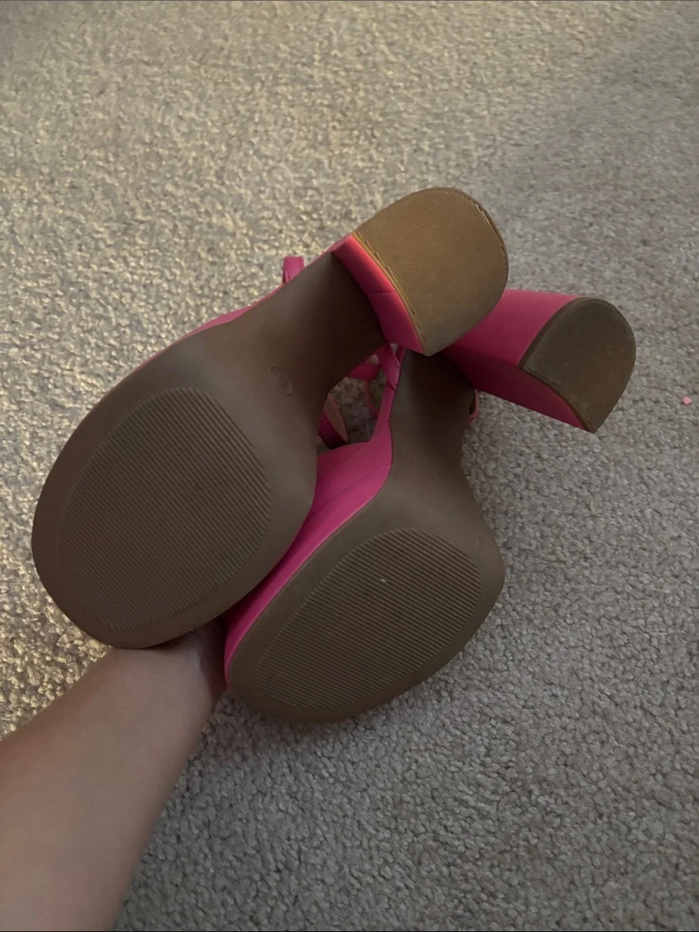 Wild Fable Platform Block Heel Sandals in Pink size 6